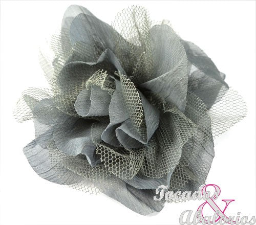 florecillas tul y organza 8 cm