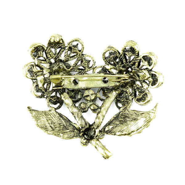 Broche Flor doble strass