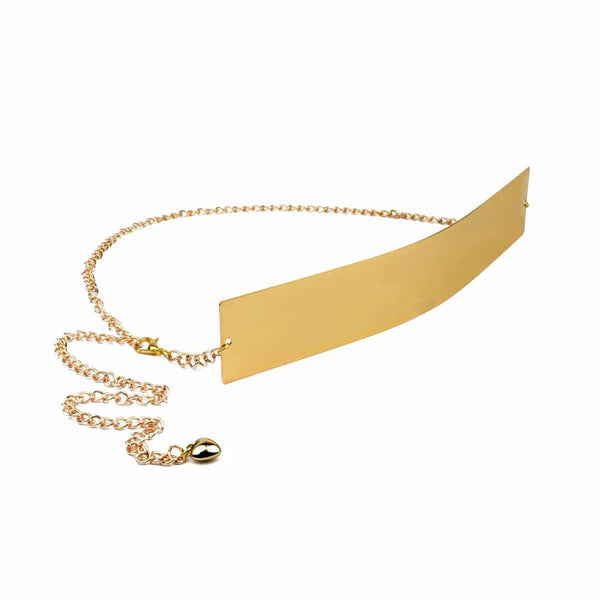 CINTURÓN METÁLICO RECTANGULAR oro