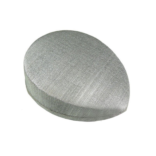 Casquete sinamay seda 19X15X5 CM gris plata