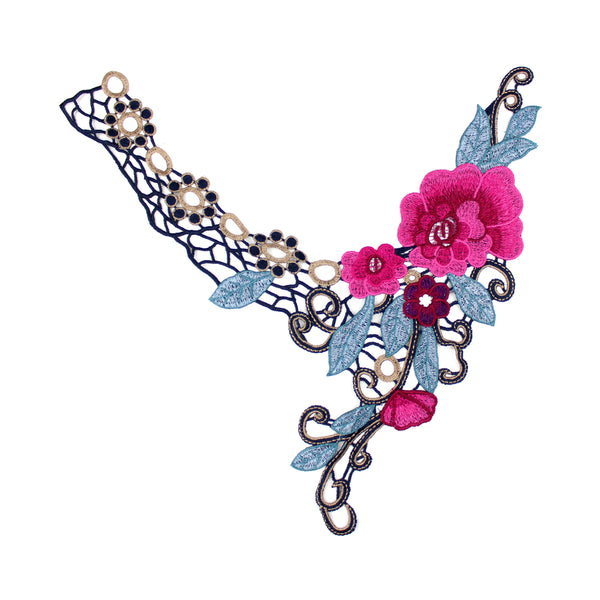 Cuello asimétrico bordado 1