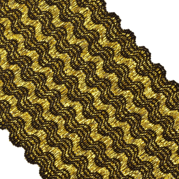 Elástico Ondas Metal 60mm oro