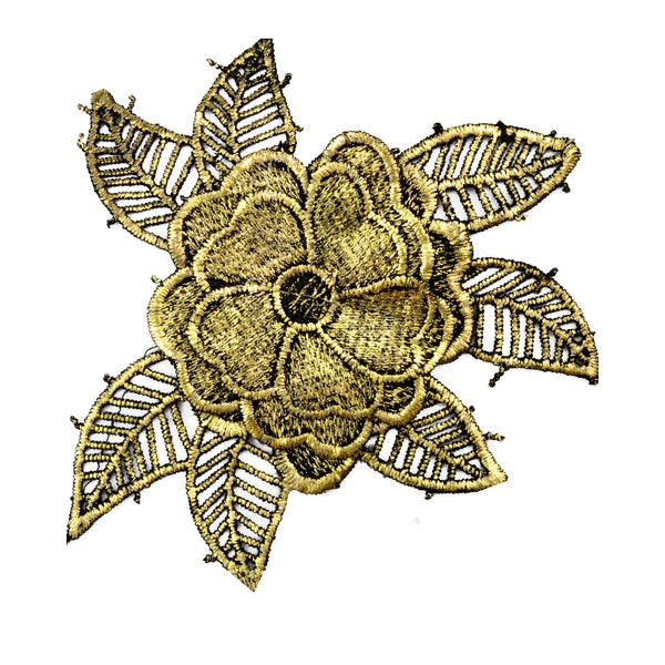 FLOR BORDADA DE 16 X 14 CM