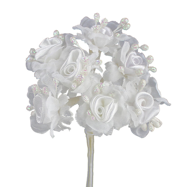 Florecillas lazo y pistilos blanco