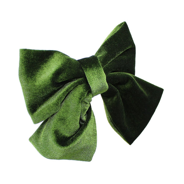 Lazo de terciopelo verde oliva