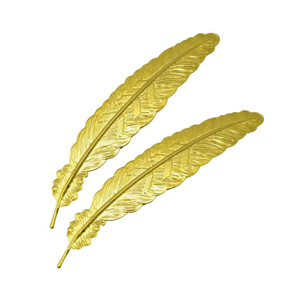 Plumas de latón 2 ud oro