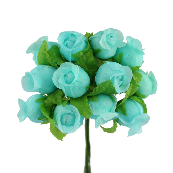 Ramillete capullos de rosas verde agua