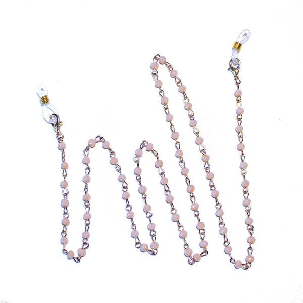 cordon mascarilla cristal rosa nude