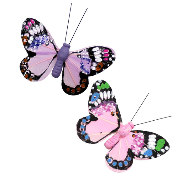 mariposa de plumas 7x4 cm