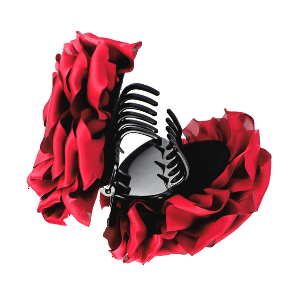 pinza flor camelia rojo