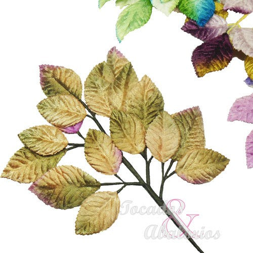 Ramillete Hojas terciopelo 20X12 CM