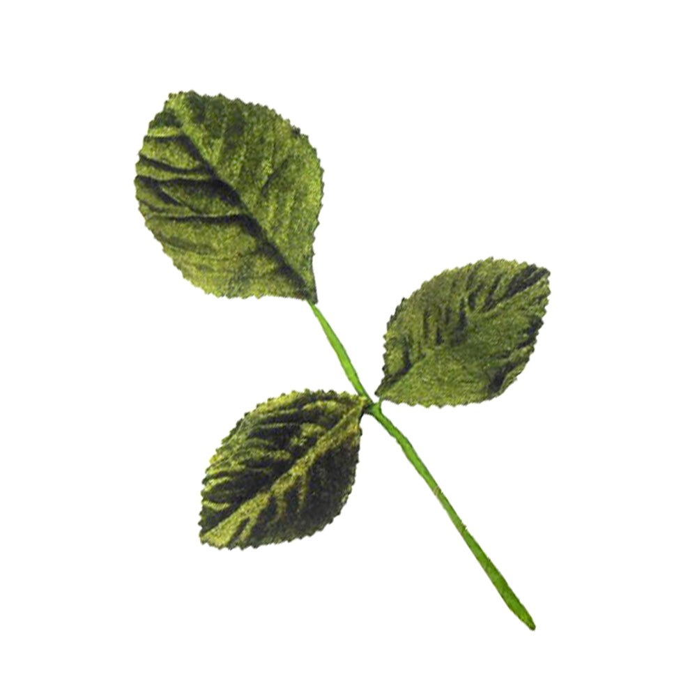 3 Hojas terciopelo 14X9 CM verde