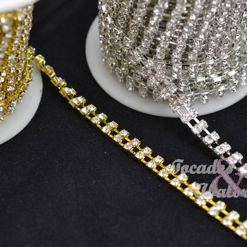 Cadena doble strass 6 mm