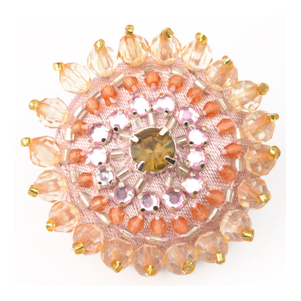 Botón Girasol 48 mm salmón