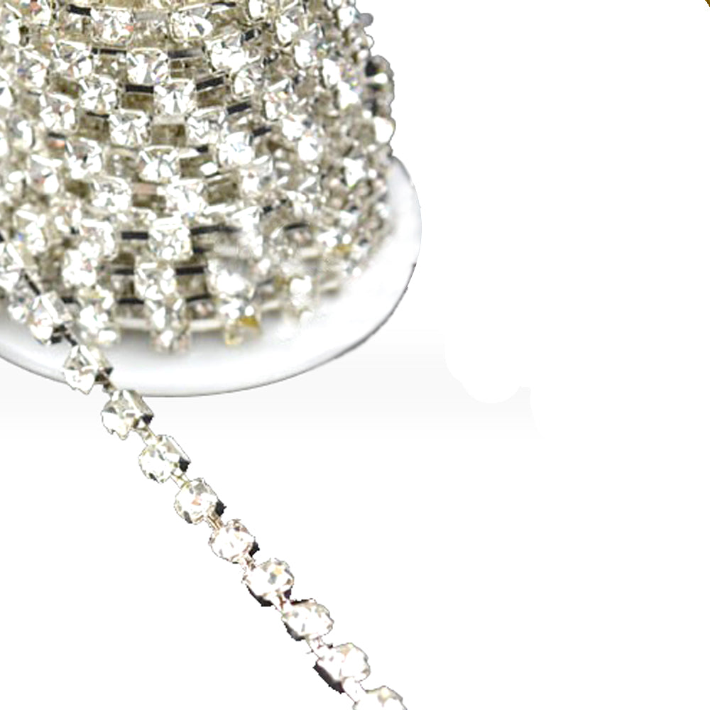 Cadena strass 5 mm plata