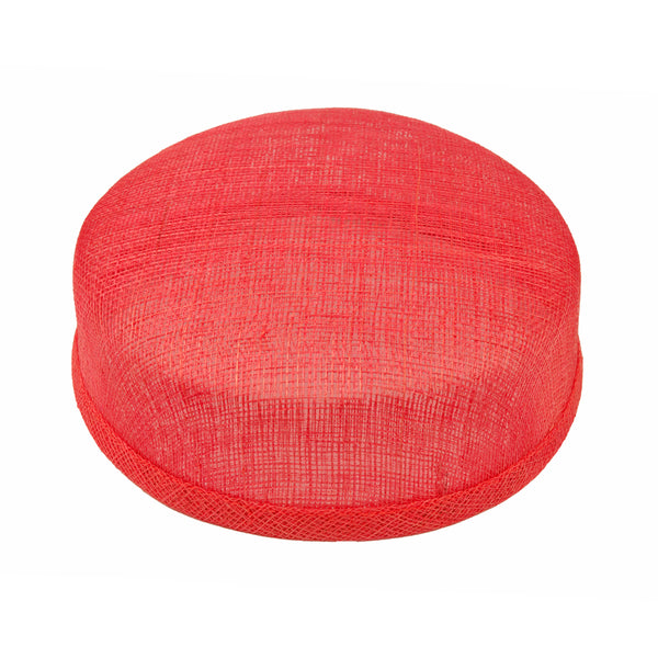 Casquete sinamay 18x16x5 cm rojo
