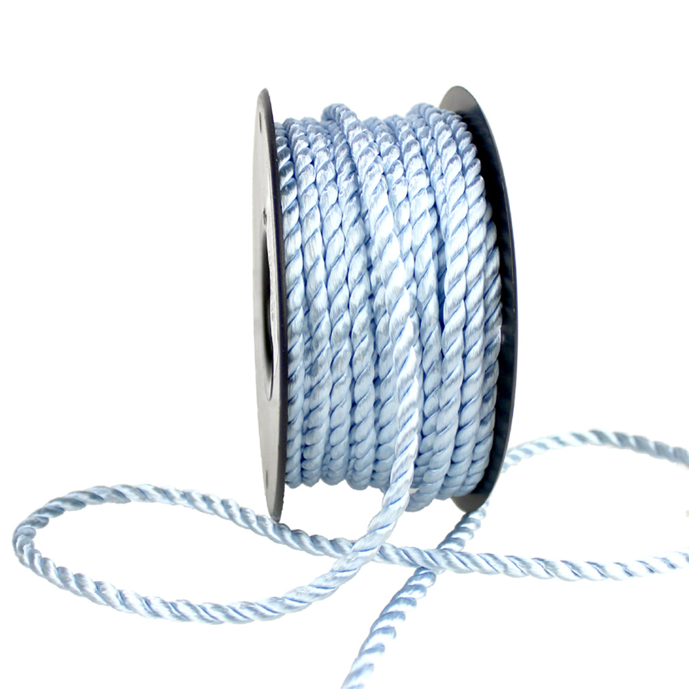 Cordón trenzado seda 5 mm celeste