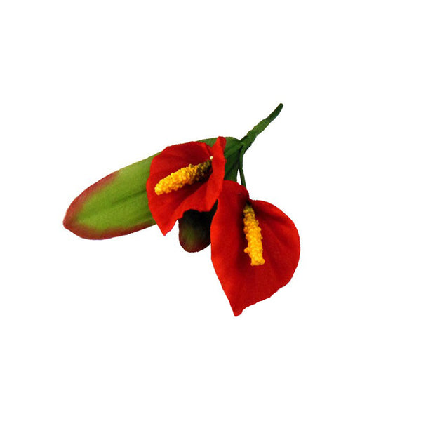 Doble Lirios 12×8 cm rojo