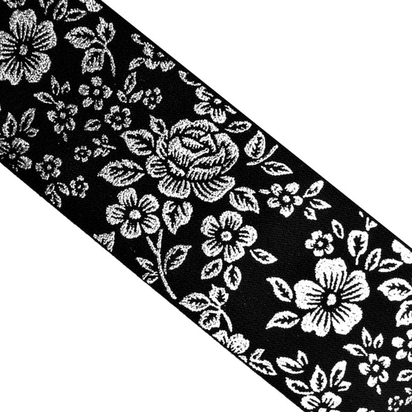 El C3 A1stico Flor Metal negro
