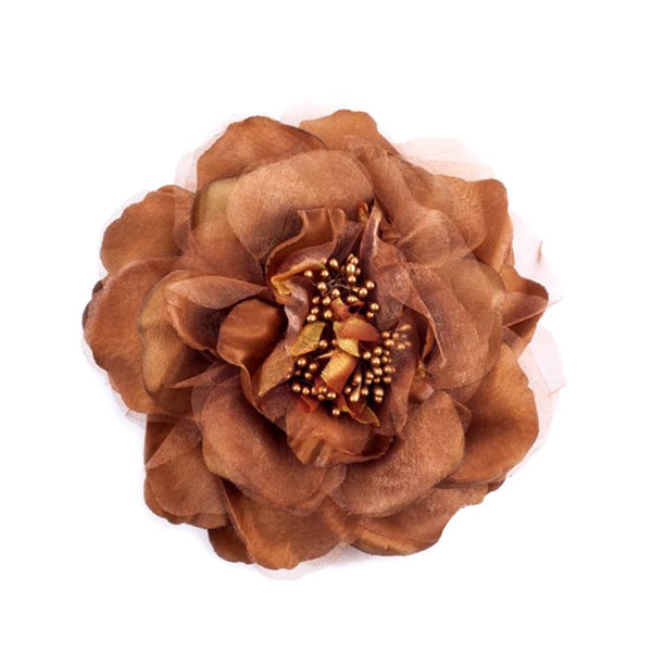 Flor 16 cm tul pistilos camel