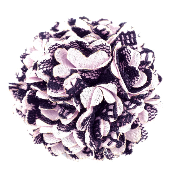 Flor clavel tela rosa maquillaje