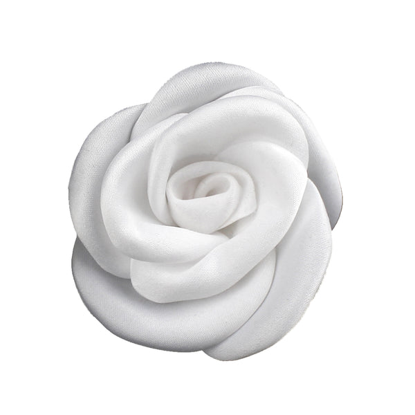 Flor de raso 5 5 cm blanco