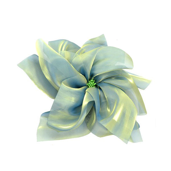 Flor organza XXL verde mar