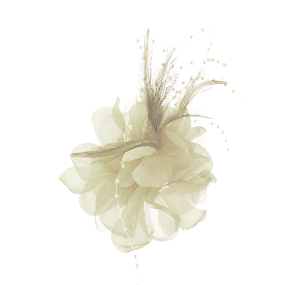 Flor perla 10 cm crudo