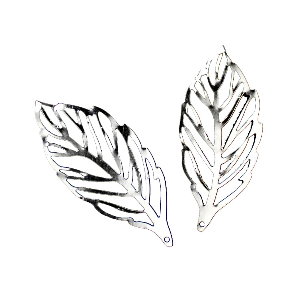 Hoja colgante acero plata