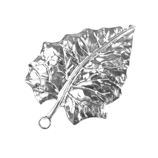 Hoja metal 7×5 cm plata