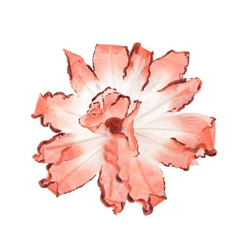 Orquidea perfilada de organdí rojo
