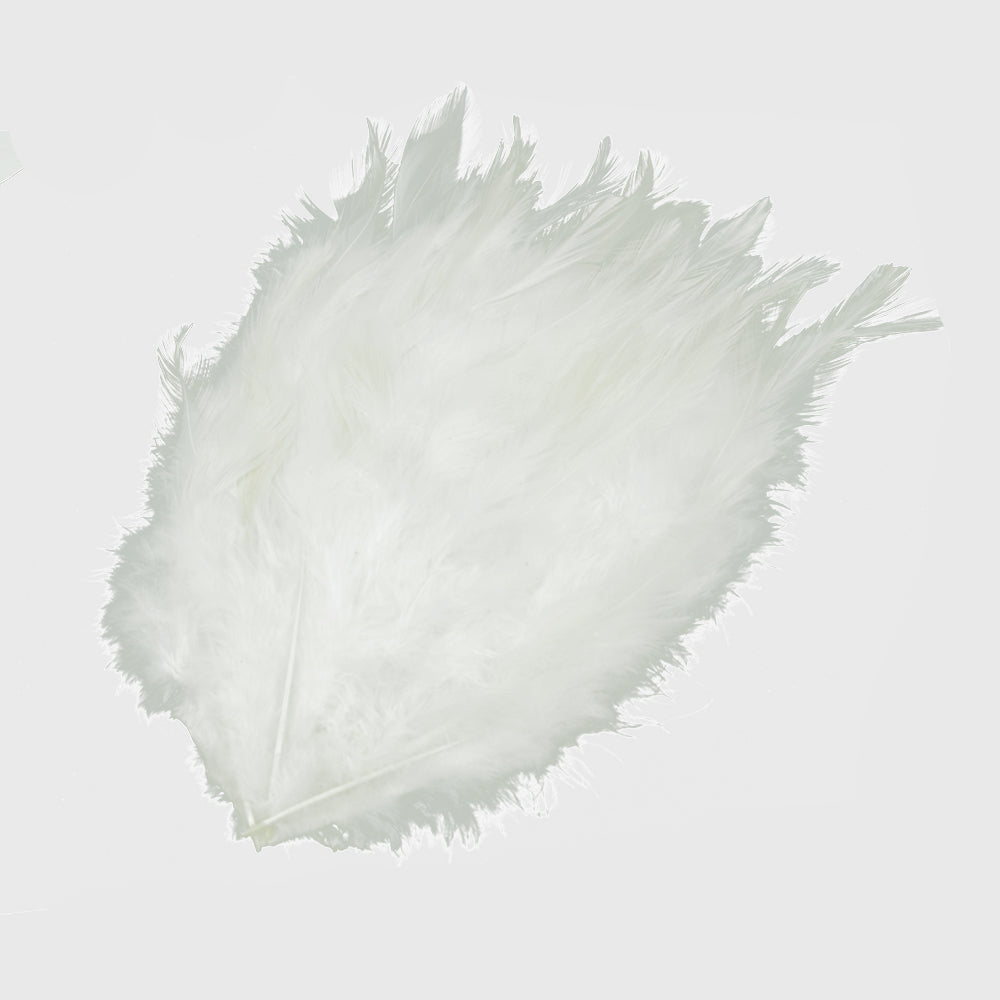 Pads pluma de gallo blanco