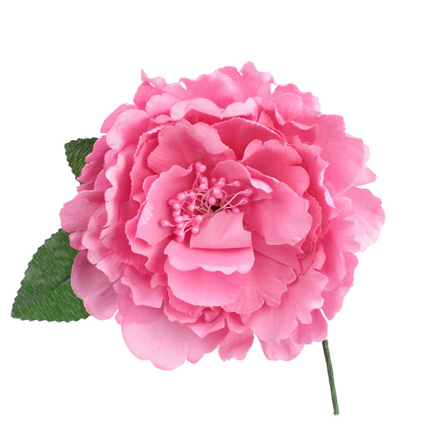 Peonía de tela rosa