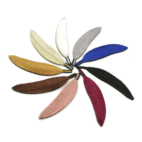 Pluma bordada 7 CM termoadhesiva