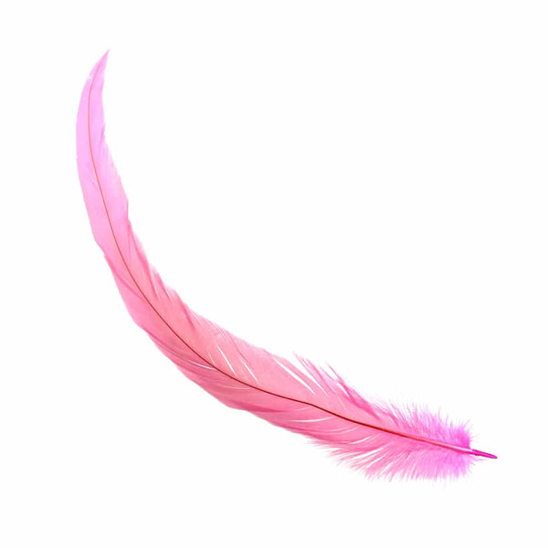Pluma gallo 18 25 cm c defec rosa