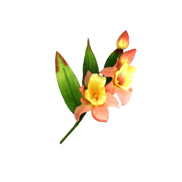 Ramillete de Orquidea 19×11 cm salmón