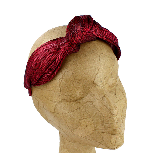 TURBANTE SINAMAY SEDA rojo cereza