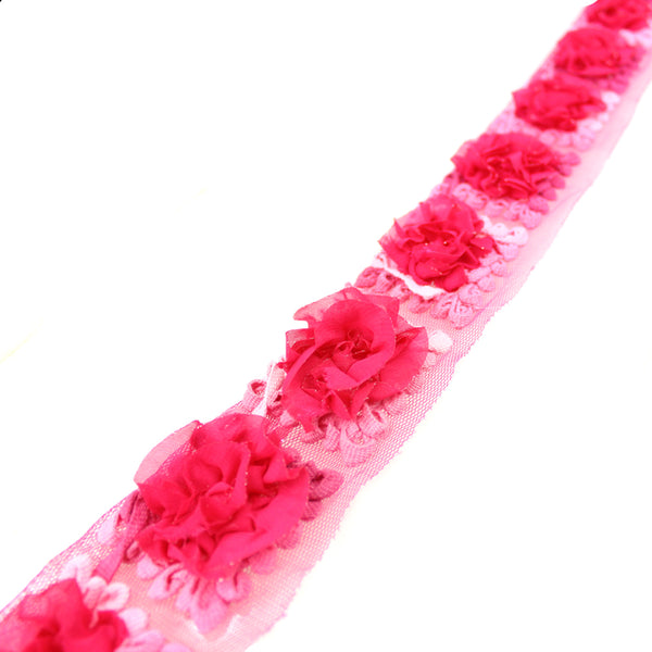 Tira Pasamanería Flores Cuadradas 4.5 cm 2
