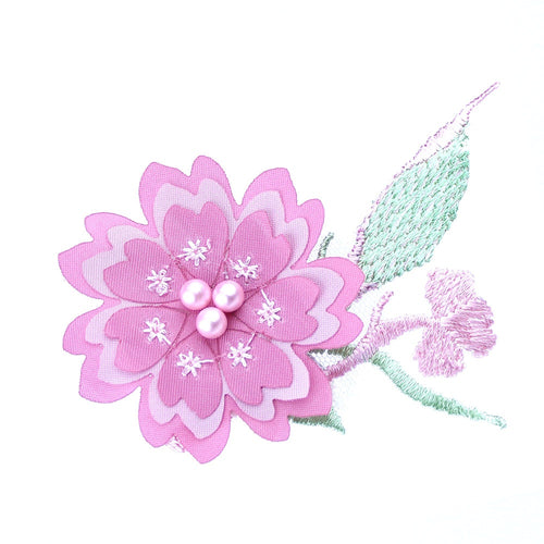 aplicación bordada Neus rosa