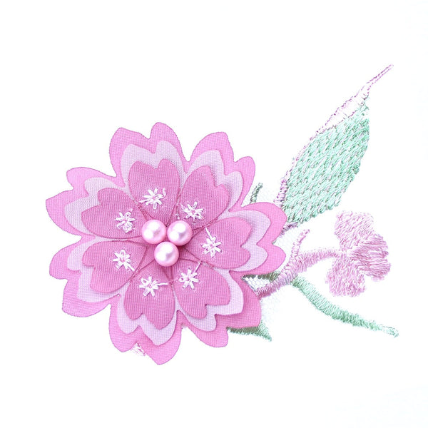 aplicación bordada Neus rosa