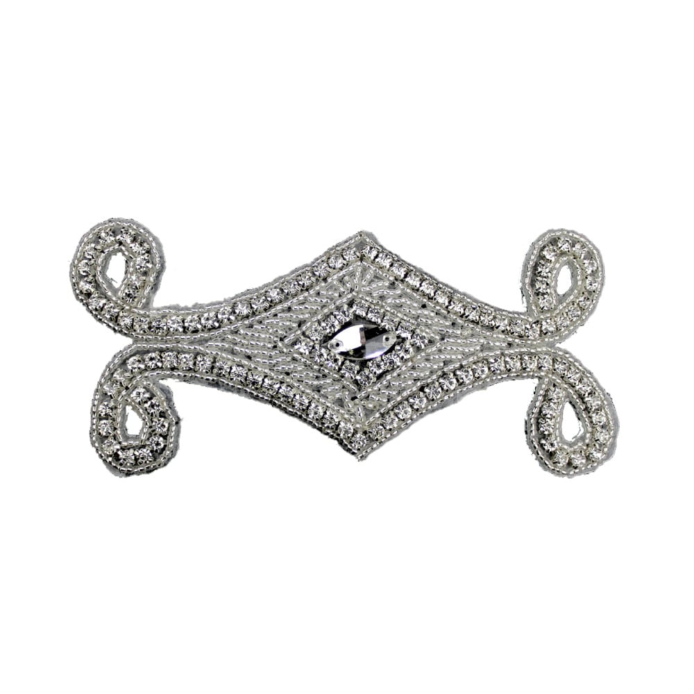 aplique barroco 15×7 cm plata