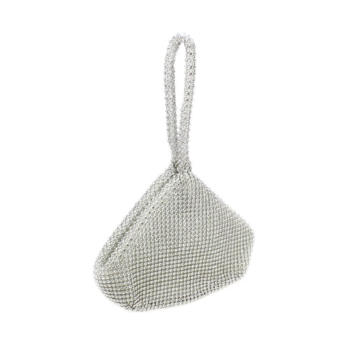 bolso de cristal plata