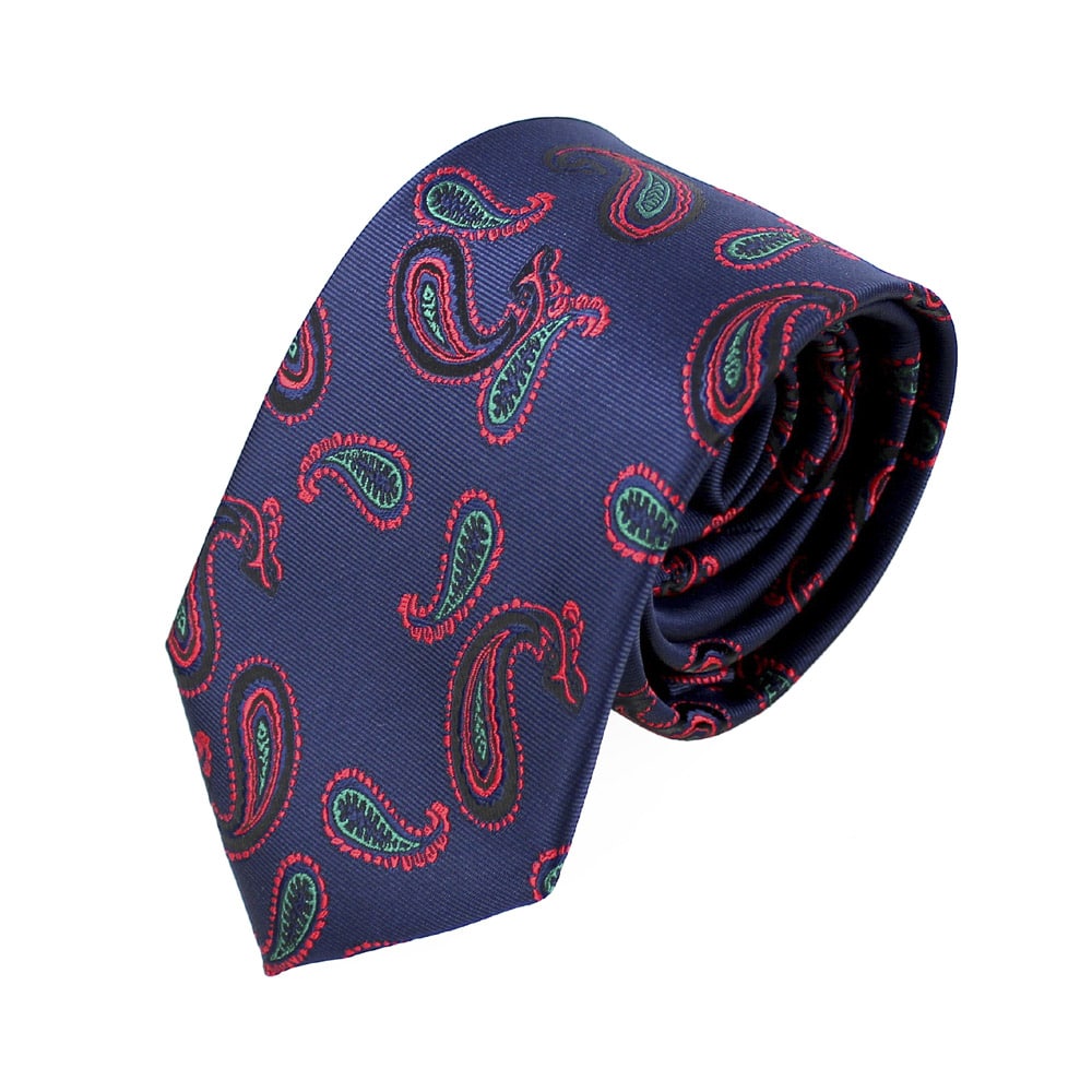 corbata andres paisley azul marino
