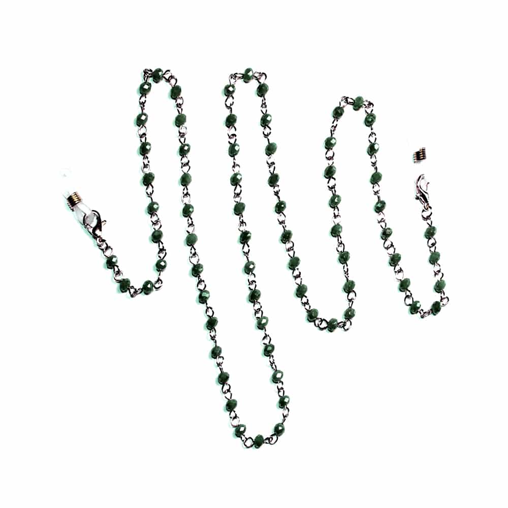 cordon mascarilla cristal verde carruaje