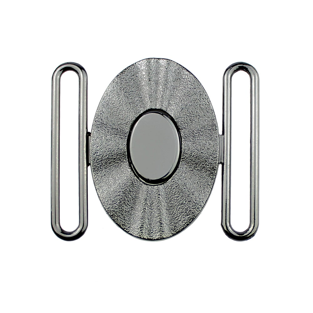 hebilla oval 50 mm metal plomo