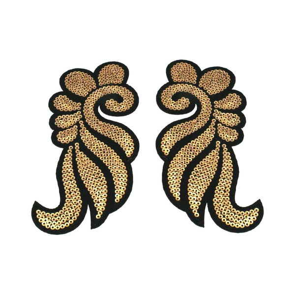 hombrera lentejuela oro