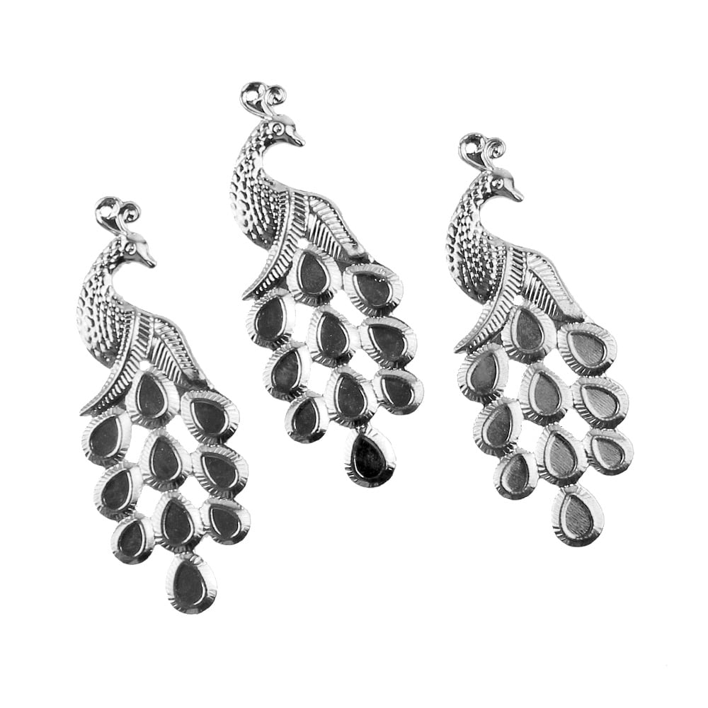 pavo real laton plata