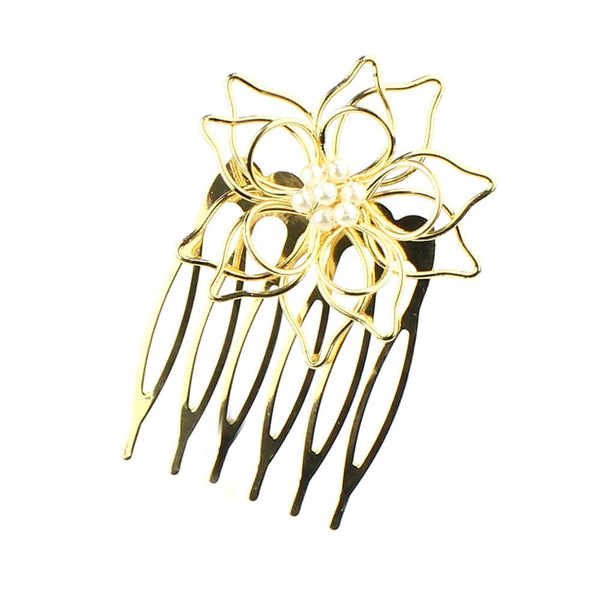 peina flor dalia oro