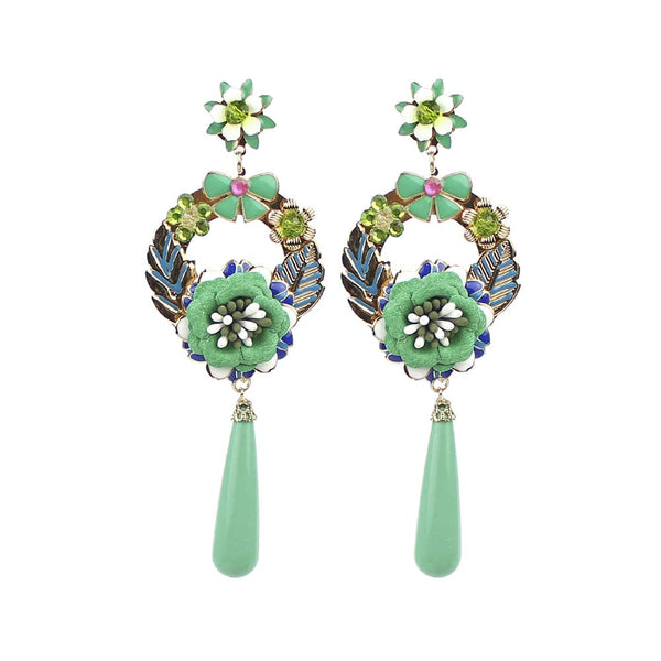 pendientes maricruz verde agua