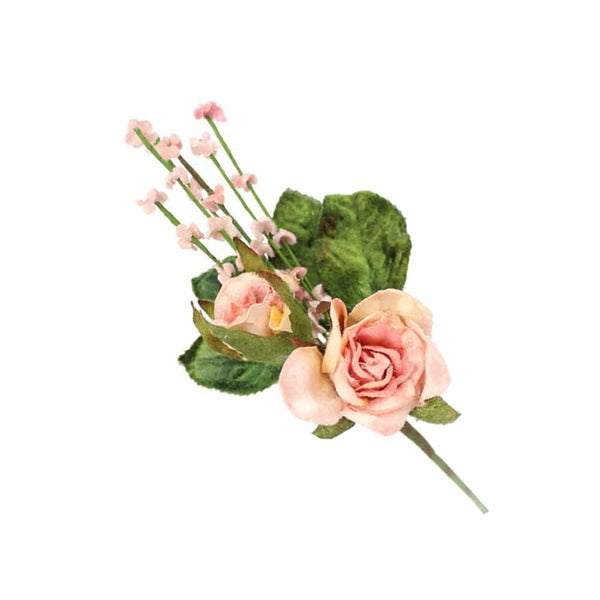 ramillete rosas y florecillas rosa maquillaje